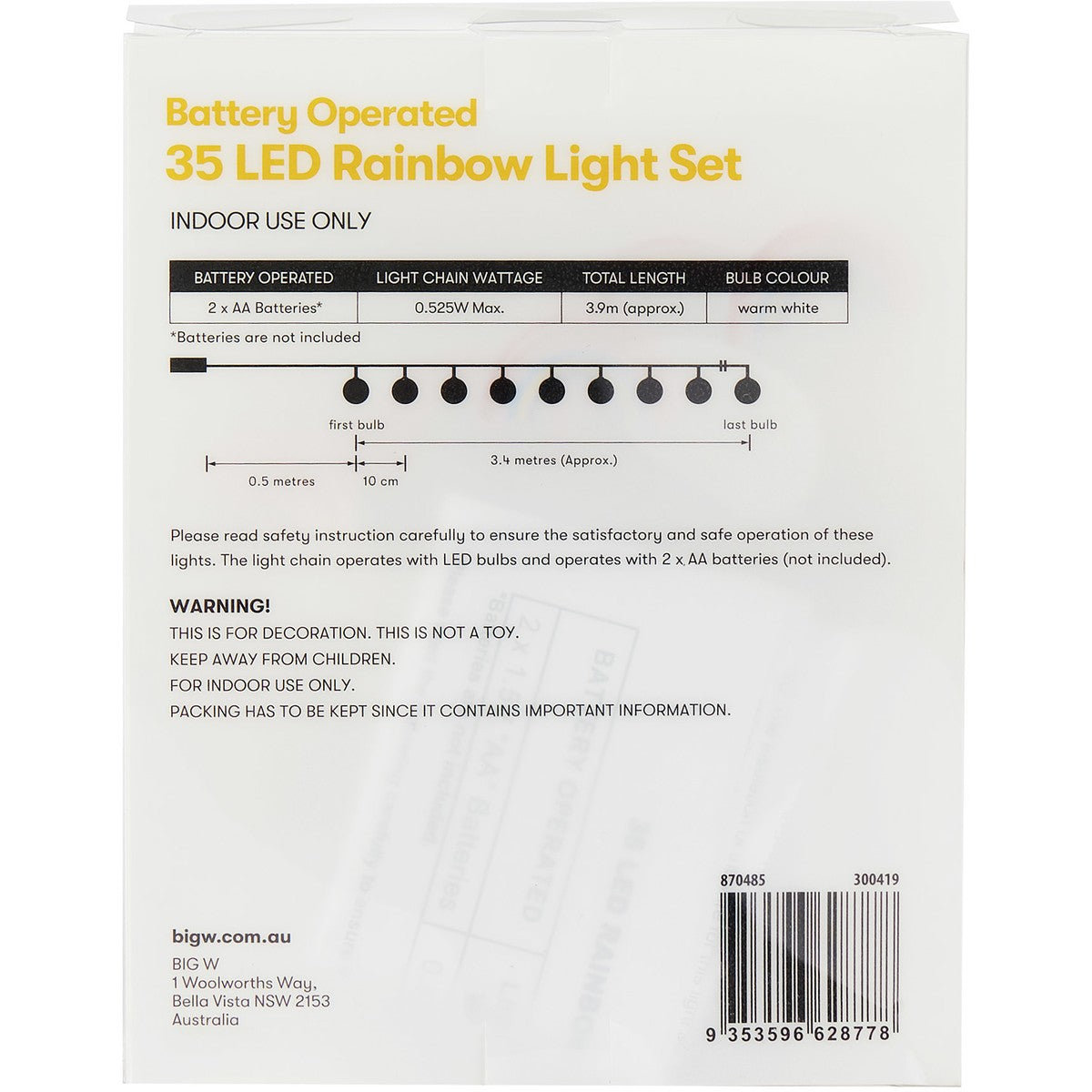 LED String Lights - Rainbow