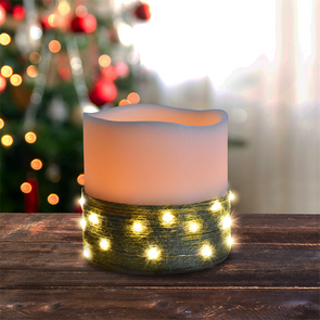 Click Festive Lighted Wax LED Candle