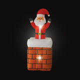 Mirabella Christmas 1.5m Low Voltage LED Motion Inflatable Santa in Chimney - TheITmart