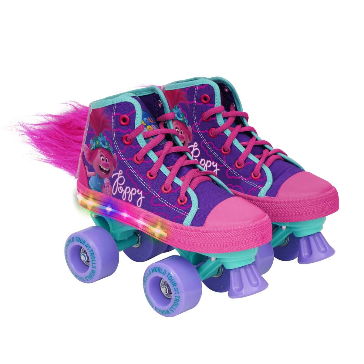 Trolls 2 High Top Skates with LED light- Size 12 - TheITmart