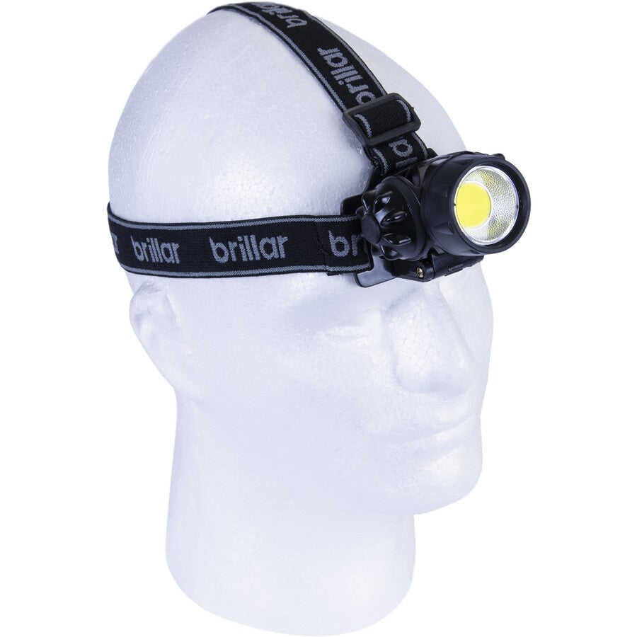 Brillar 3 Mode Headlamp With COB LED Technology - Black