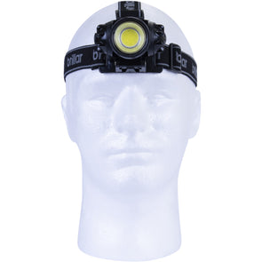 Brillar 3 Mode Headlamp With COB LED Technology - Black