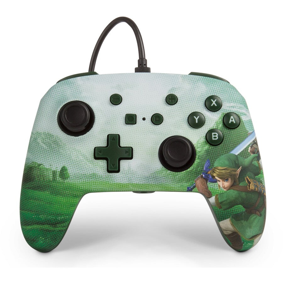 Nintendo Switch PowerA Wired Enhanced Controller - Hyrule Green - TheITmart