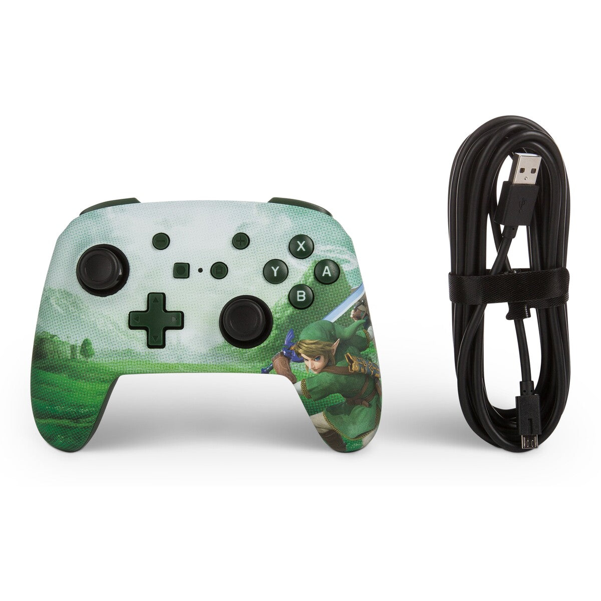Nintendo Switch PowerA Wired Enhanced Controller - Hyrule Green - TheITmart