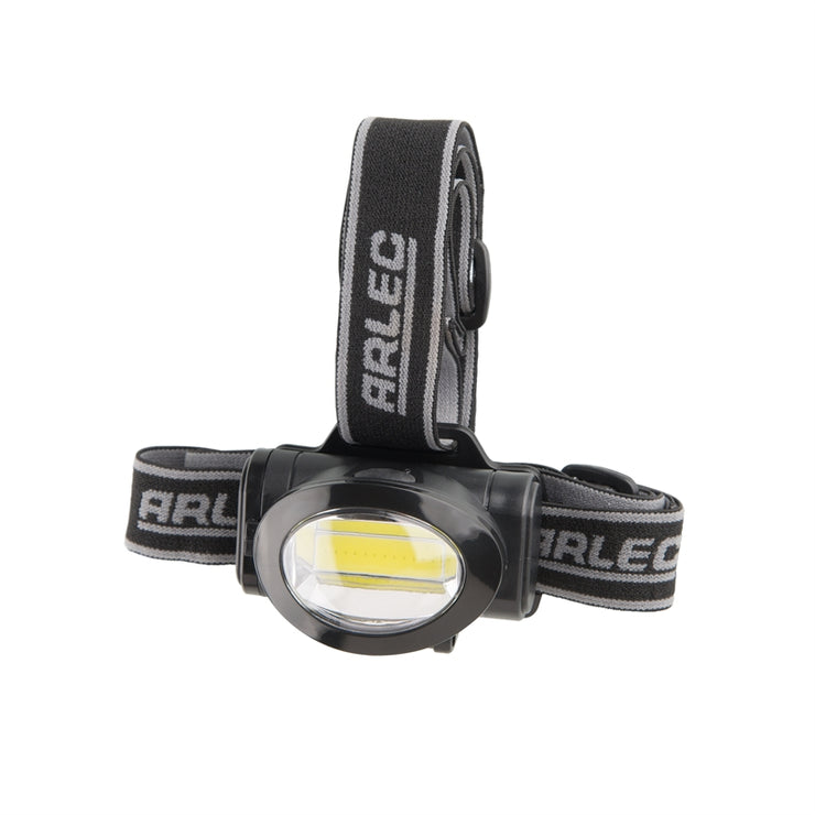 Arlec 100 Lumen LED Head Torch - Black/ COB LED Bulb