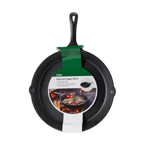 Anko 29cm Cast Iron Frypan