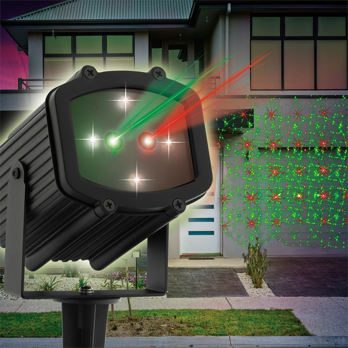 Arlec Galaxy 2 in 1 LED Projector Laser Party Light 12 Laser Pattern LV1982 - TheITmart
