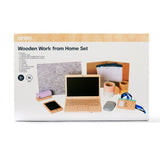 15 Pieces Wooden Work from Home Pretend Play Set/Suitable for 3+ Years