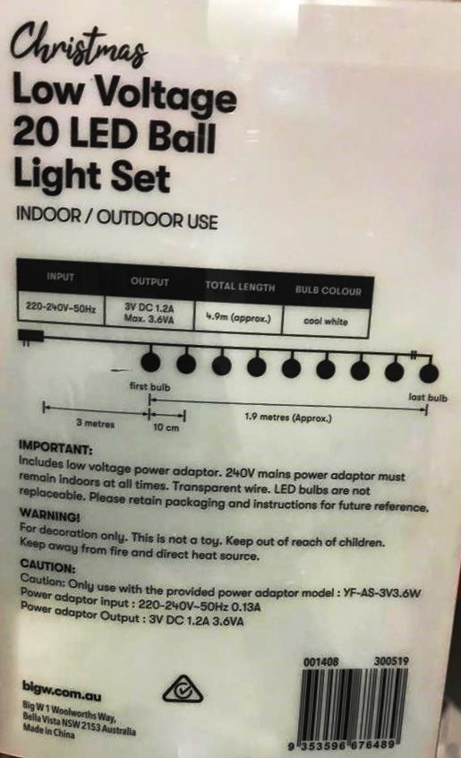 Christmas Low Voltage 20 LED Ball Light Set - TheITmart