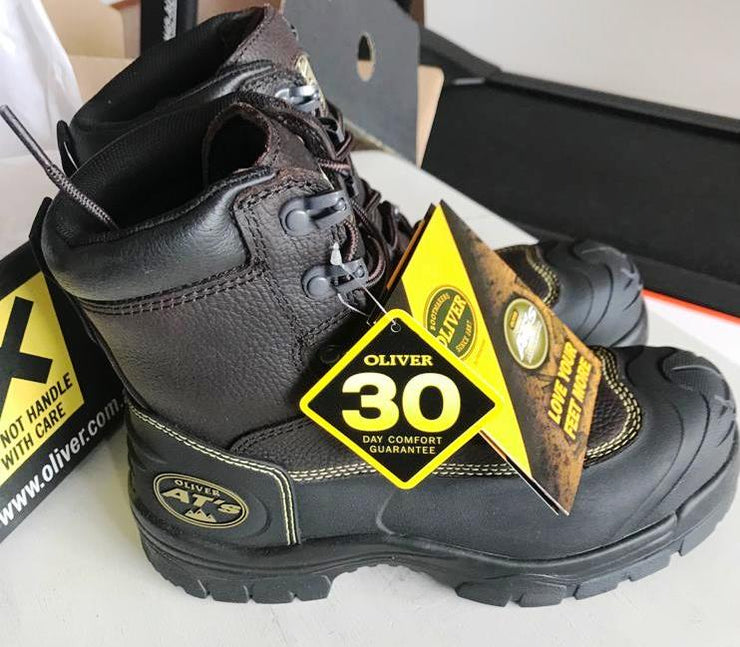 Oliver Men's Work Boots, AT's 65390, Steel Toe Cap Safety - Size 6.5