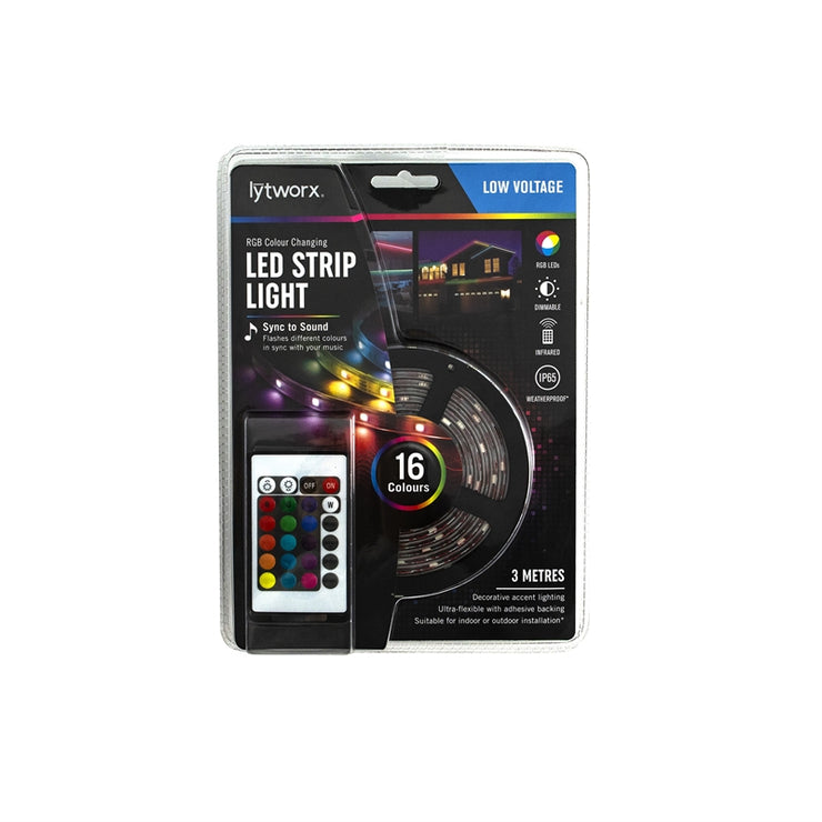 Lytworx 3m LED Strip Light With Remote and Sound Sync