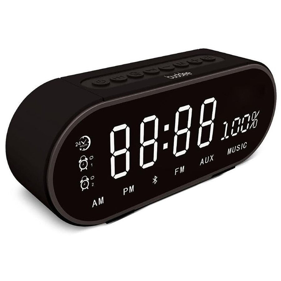 Buddee Bluetooth FM, AUX, SD, USB Alarm Clock (BD903209-BK)