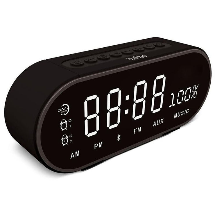 Buddee Bluetooth FM, AUX, SD, USB Alarm Clock (BD903209-BK)