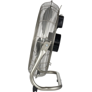Fenici 45cm High Velocity Floor Fan - Silver / Adjustable Tilt Head / 3 Speeds