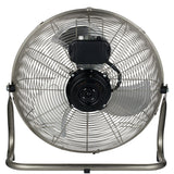 Fenici 45cm High Velocity Floor Fan - Silver / Adjustable Tilt Head / 3 Speeds