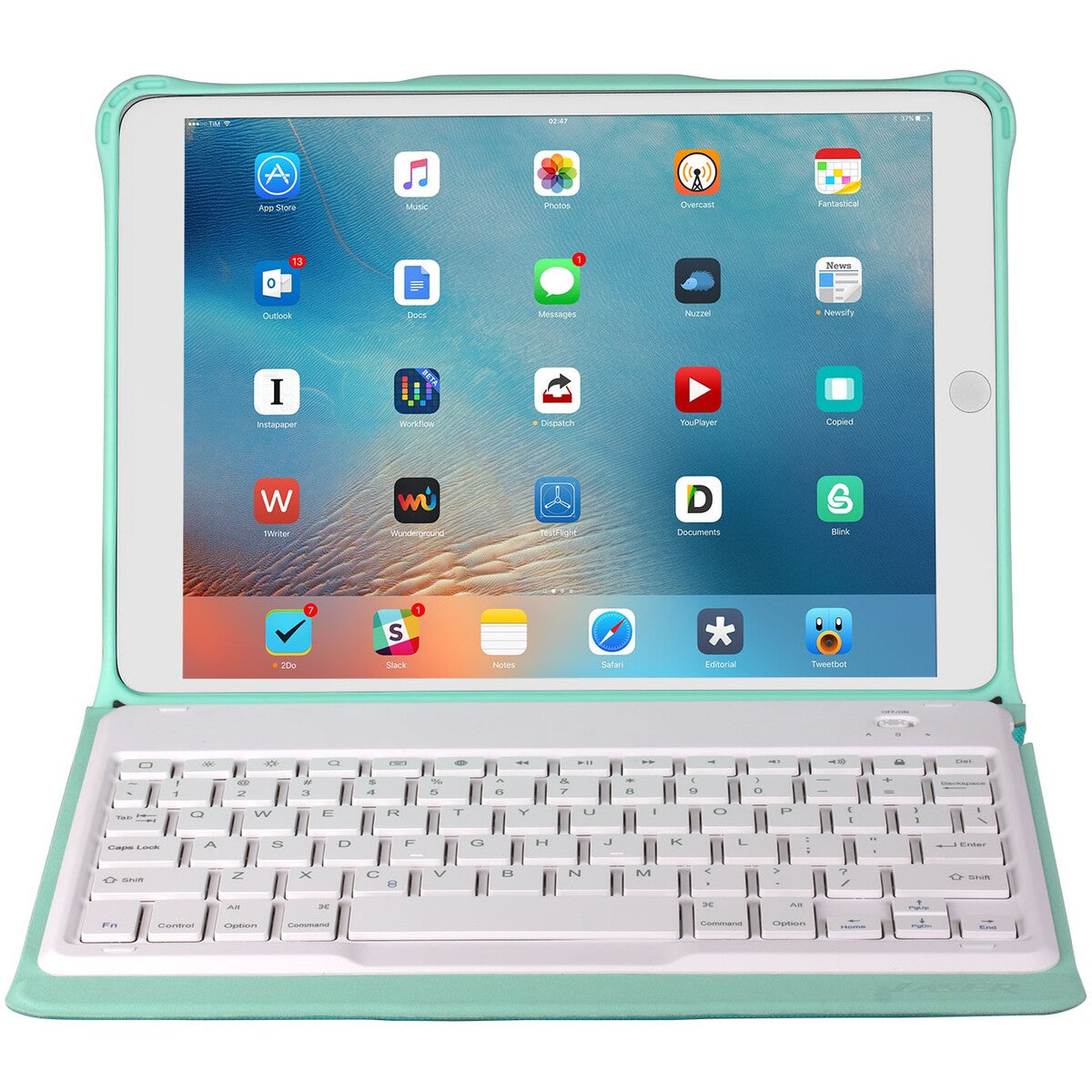 Laser 10.2-inch Wireless Keyboard for iPad - Pink / Black / Green
