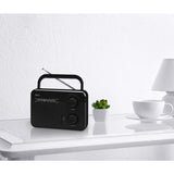 EKO Portable AM/FM Radio - Black/ 3” Speaker for Excellent Sound