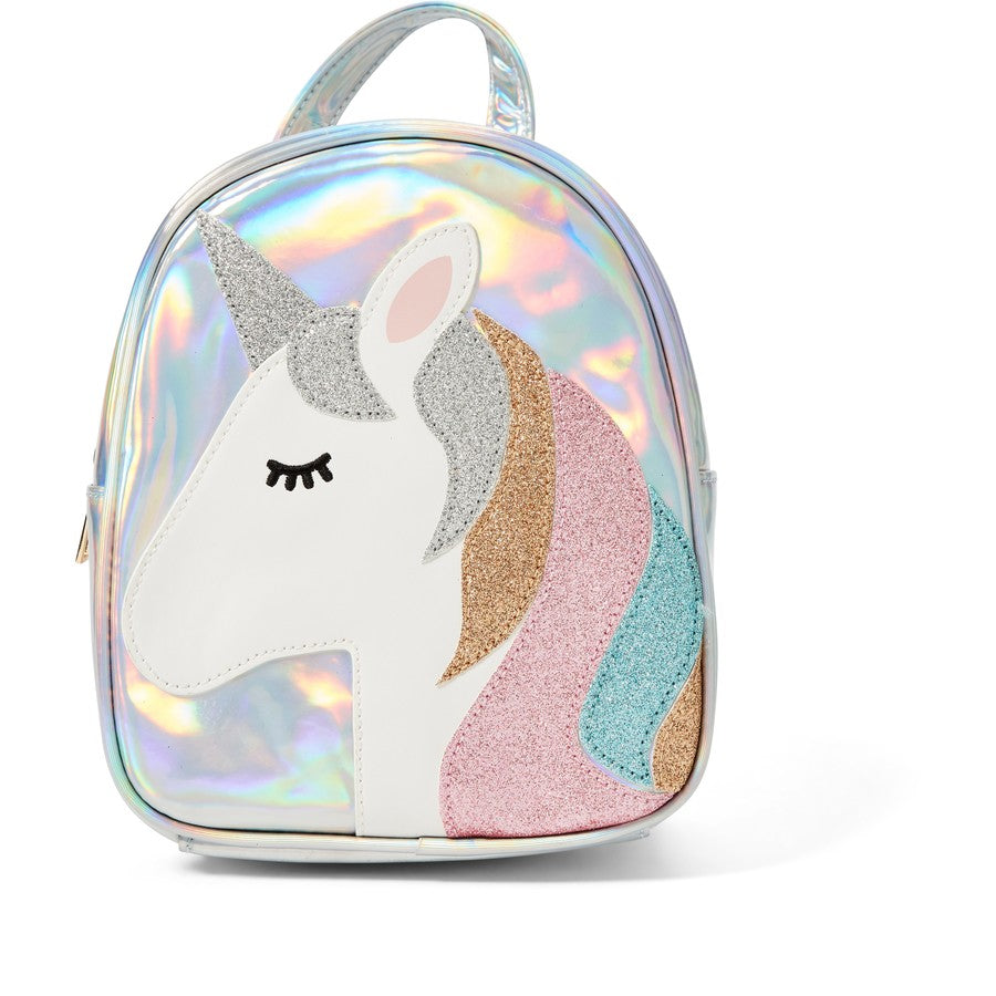 K-D Kids Holographic Unicorn Backpack - Silver - TheITmart