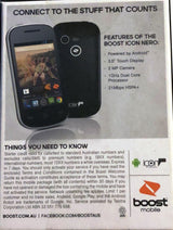 Boost ICON NERO 3.5" Display Smart Phone Mobile Locked to Boost & Telstra - Black - TheITmart