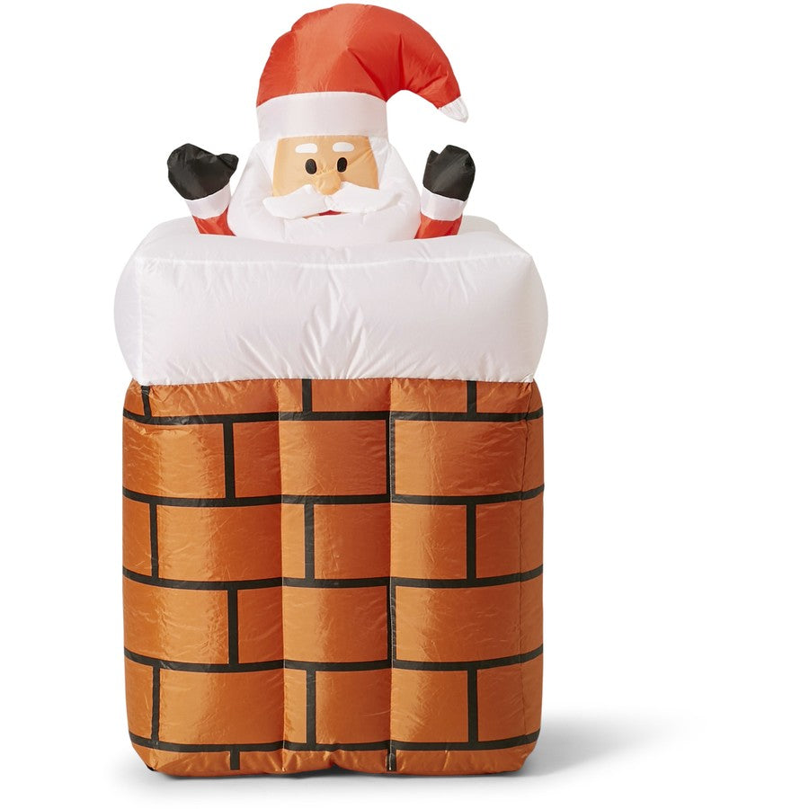Mirabella Christmas 1.5m Low Voltage LED Motion Inflatable Santa in Chimney - TheITmart