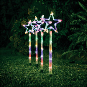 Lytworx 1.5m Solar Tree/Star Stake Lights 55cm Height 4 Pack