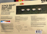 Click 8 Pack Bailey Solar LED Disk Light