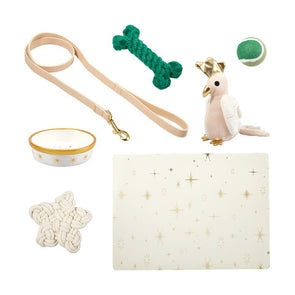Dog Christmas Bowl Pack / Green, golden, white, cream & pink