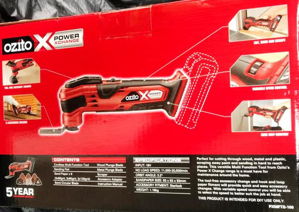 Ozito 18v Lithium ION Multi Function Tool