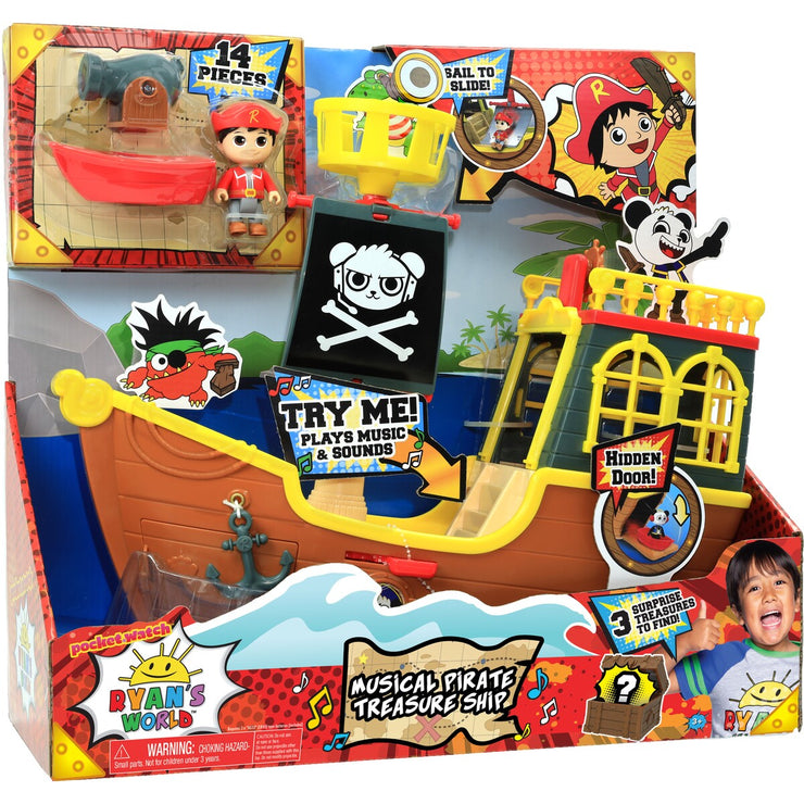 Ryan’s World Musical Pirate Treasure Ship - 12 Pieces