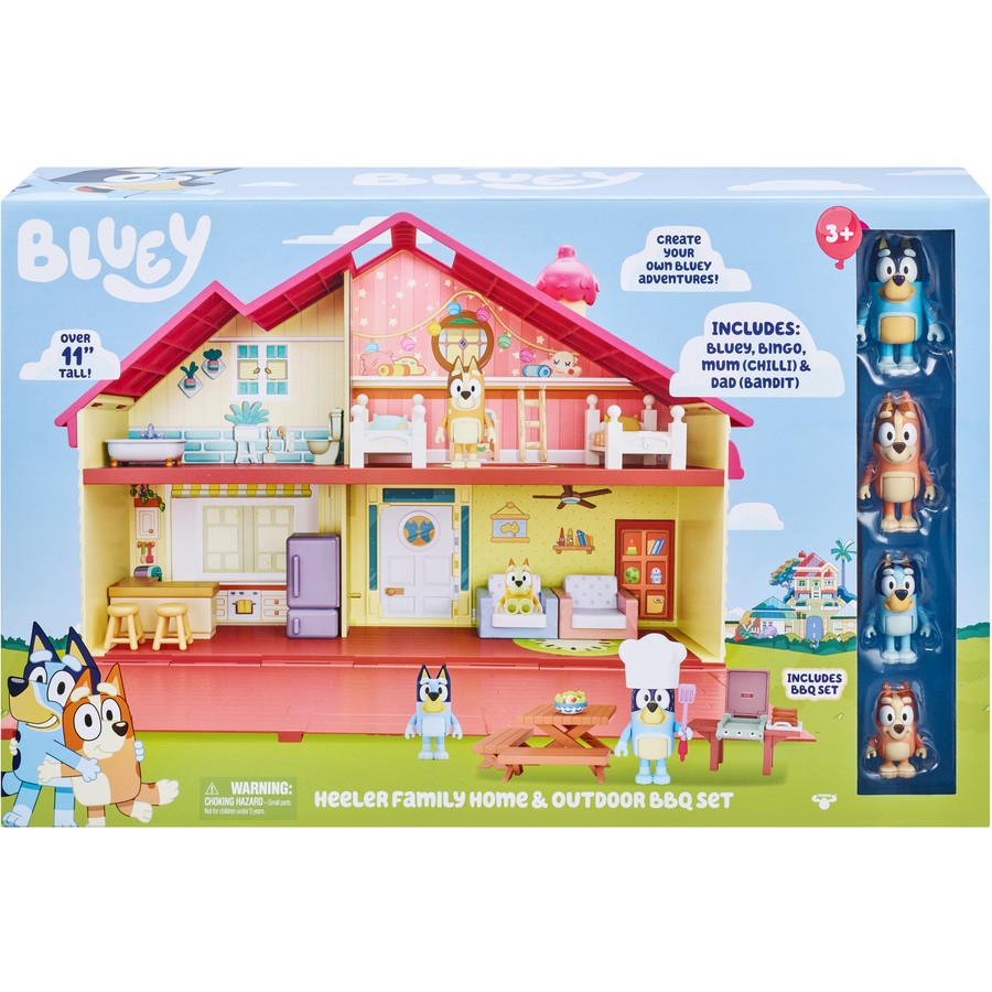 Bluey Heeler Family Home and Outdoor BBQ Playset