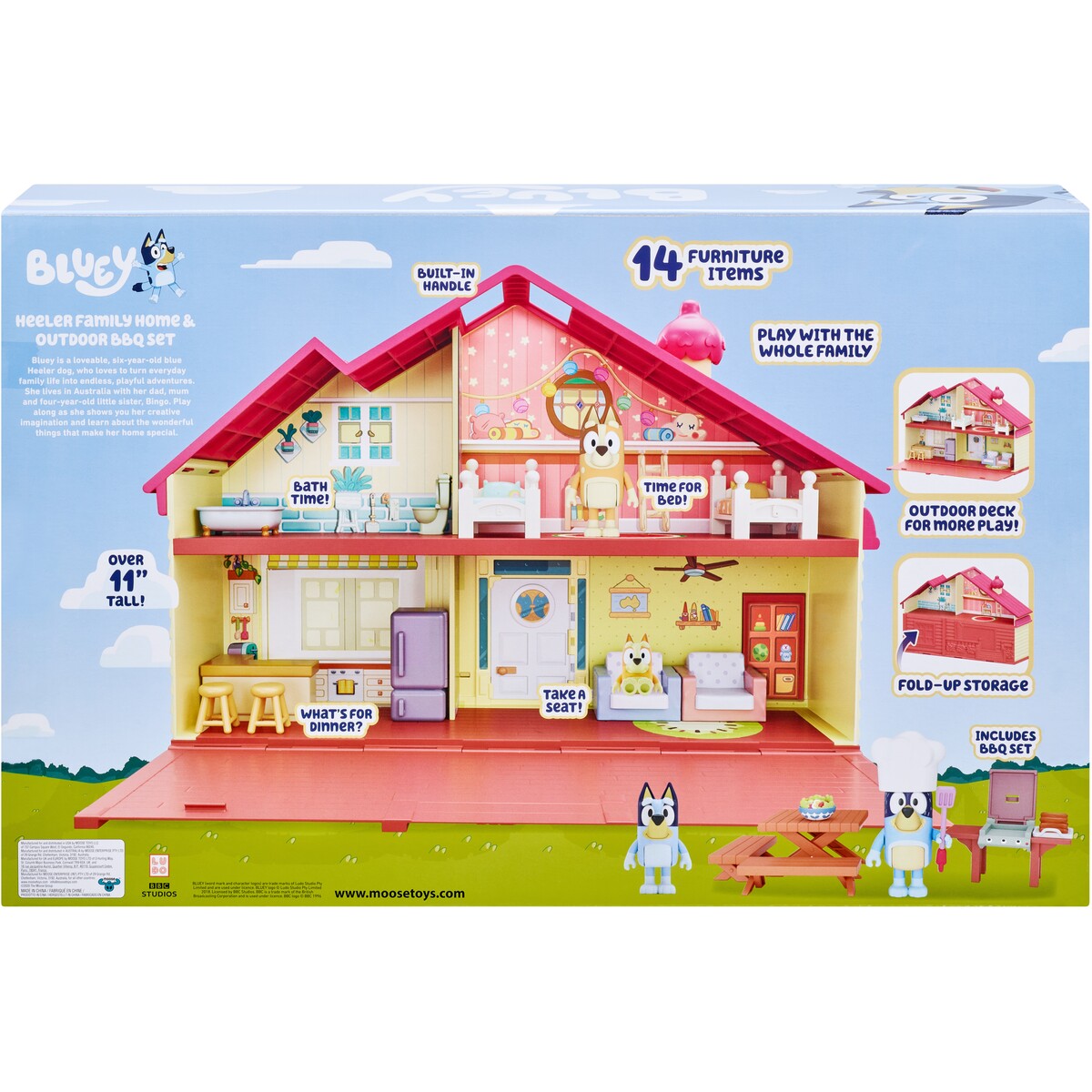 Bluey Heeler Family Home and Outdoor BBQ Playset