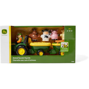 John Deere Animal Sounds Hay Ride/ Trailer Driver + 4 Animal Characters