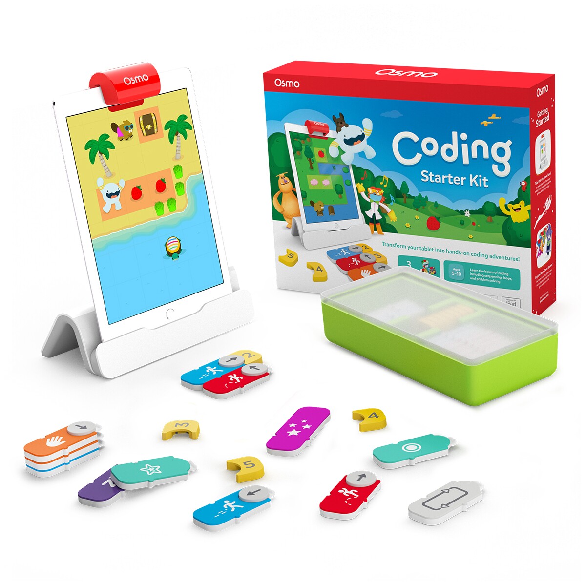 Osmo Coding Starter Kit for iPad - Ages 5-10 (Osmo Base Included) - TheITmart