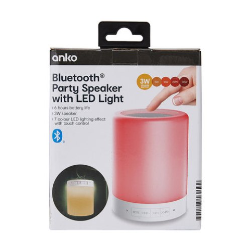 Bluetooth Party Speaker with 7 Colour LED Light