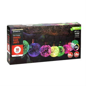 Lytworx Crackle Glass Solar Lights - 10 pack