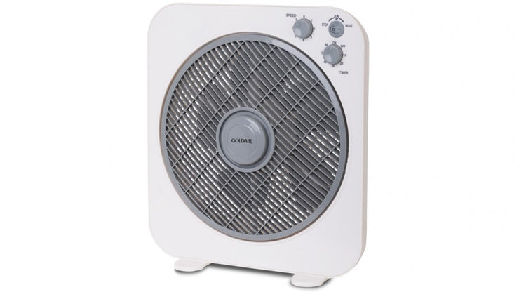 Goldair 30cm Box Fan / White / 3 Speed Selection