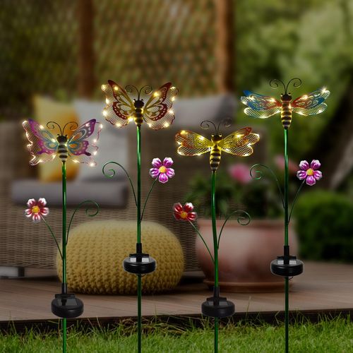 Click 75cm Butterfly Solar LED Stake Light