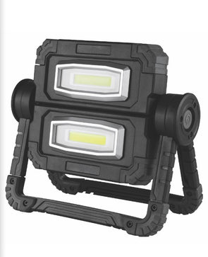 Click Dual COB LED Battery Operated Work Light With Stand