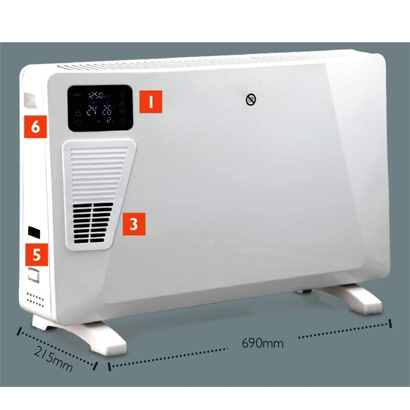 Arlec 2000W Convection Heater With Fan Boost And Remote Control