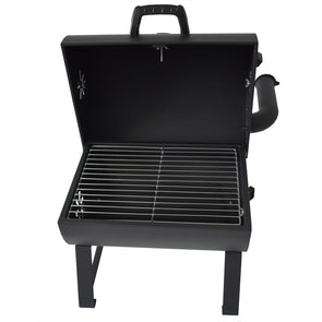 Jumbuck Portable BBQ Charcoal Grill And Smoker - Black