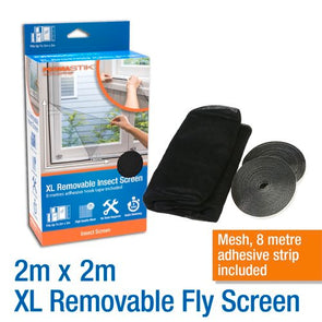 Permastik 2m x 2m XL Removable Insect Screen / Easy DIY installation