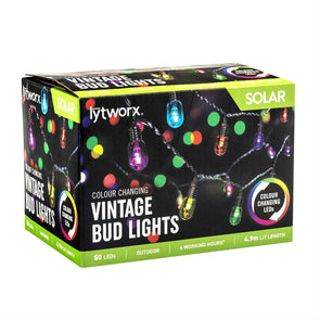 Lytworx Solar Colour Change Vintage Bud Lights - 50 LEDs