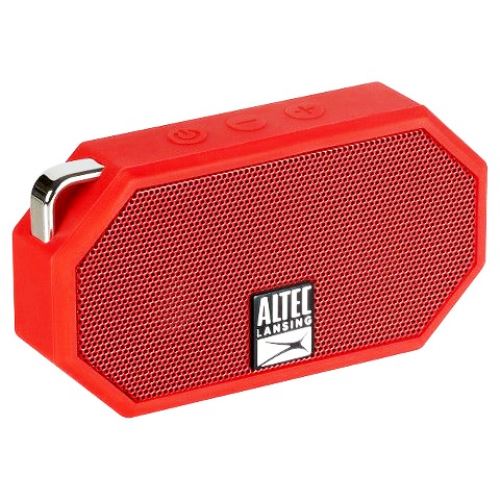 Altec Lansing IMW257-AB H20 Bluetooth Speaker - Red /IP67/Rugged Design/AUX/Clip