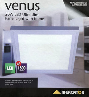 Venus 20W LED Ultra Slim Panel Light with Frame
