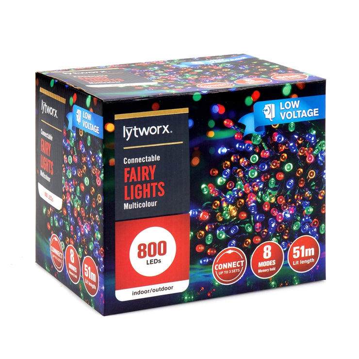 Lytworx Connectable Fairy Lights LED 800pk Multi Colour