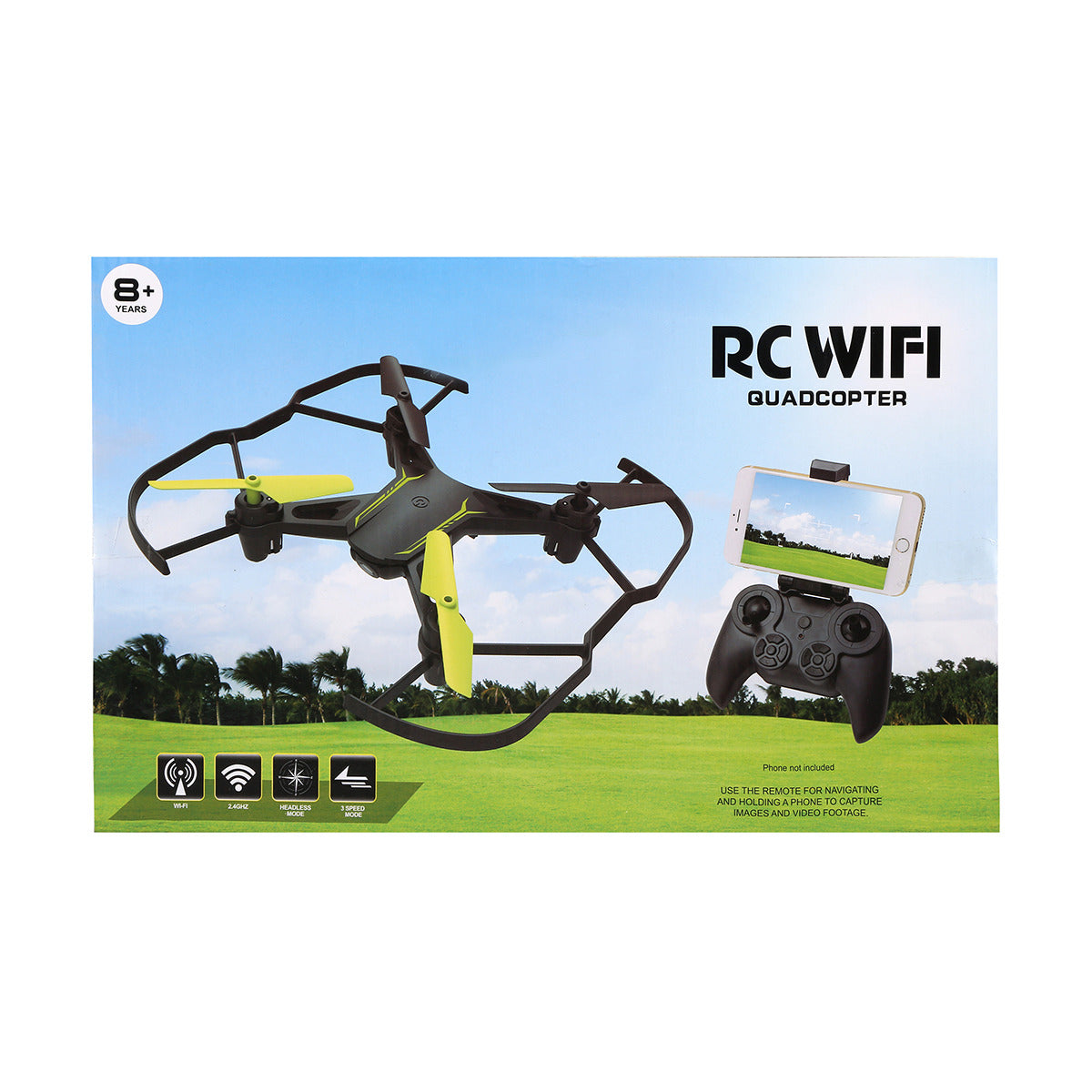 Radio Control WIFI Quadcopter with Remote Control Suitable for Ages 8+ Years - TheITmart