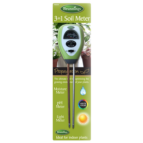 Brunnings 3 in 1 Soil Meter Moisture/pH/Light) 74004/ Tests Moisture, Light and pH