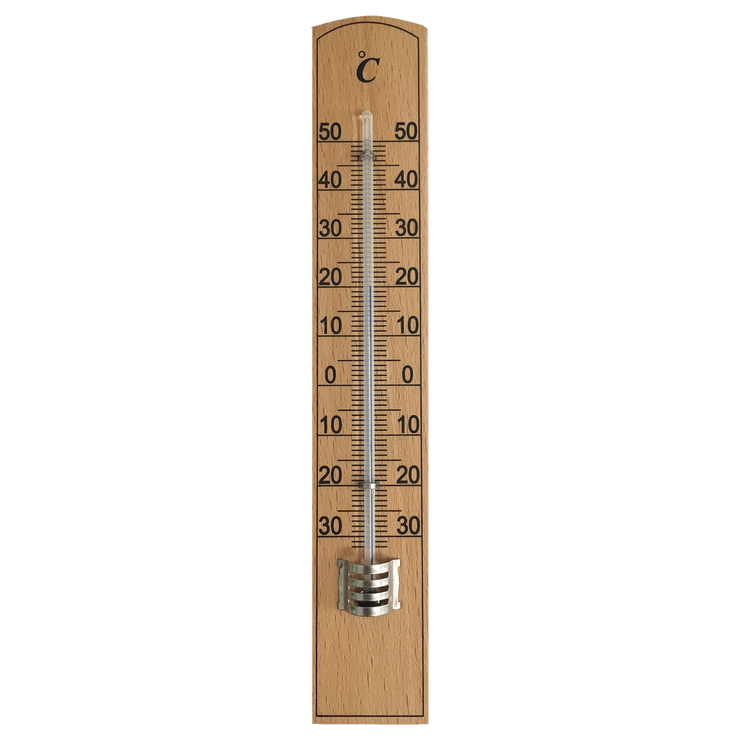 Aqua Systems 20cm Wooden Wall Thermometer