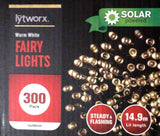 Lytworx 300 LED Warm White Solar Fairy Lights