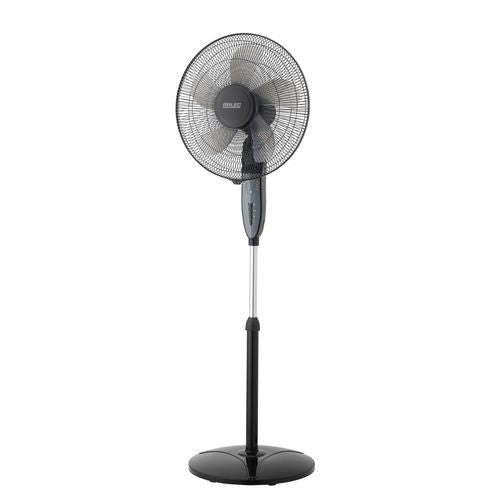 Arlec 40cm Black Pedestal Fan With Remote Control / Oscillating Head - TheITmart